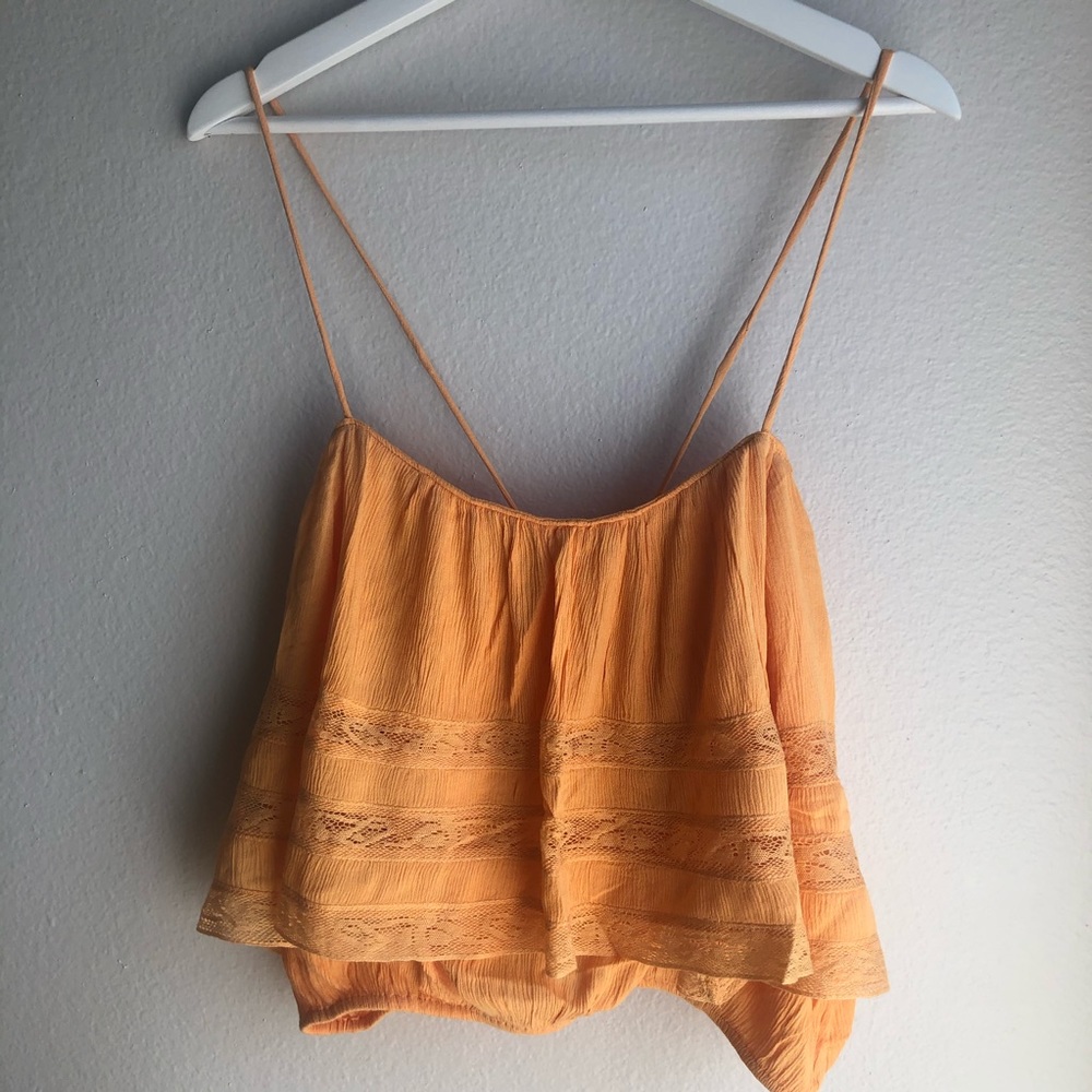 Free People Home Again Crop Camisole Large
